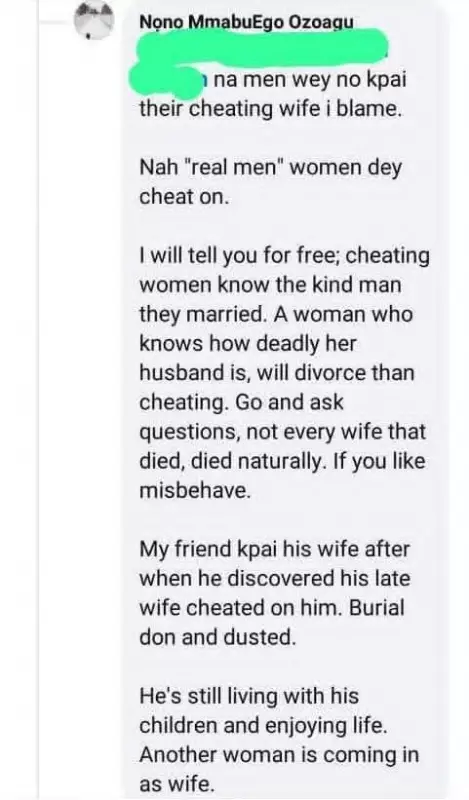 Nigerian Man Brags About Friend Who Killed Wife for Cheating, Then Claims Account Hacked