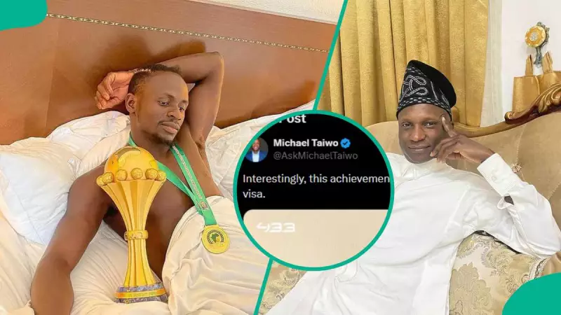 Nigerian Man Criticized for Viral Tweet on Sadio Mane's AFCON Trophy and US Visa