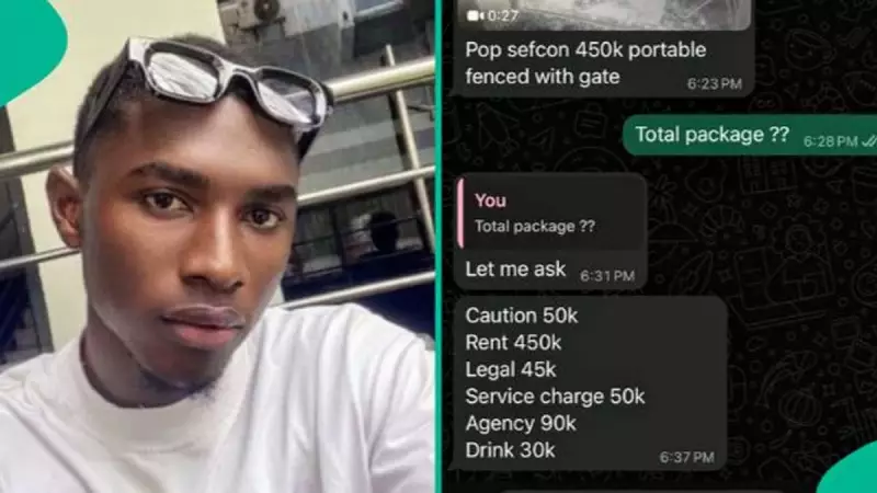 Nigerian Man Stunned by Agent's House Rent List: 'Drink Fee' Sparks Outrage