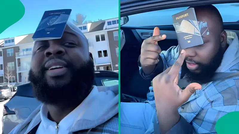 Nigerian Man Tapes Passport to Forehead to Avoid ICE Arrest in US, Video Goes Viral