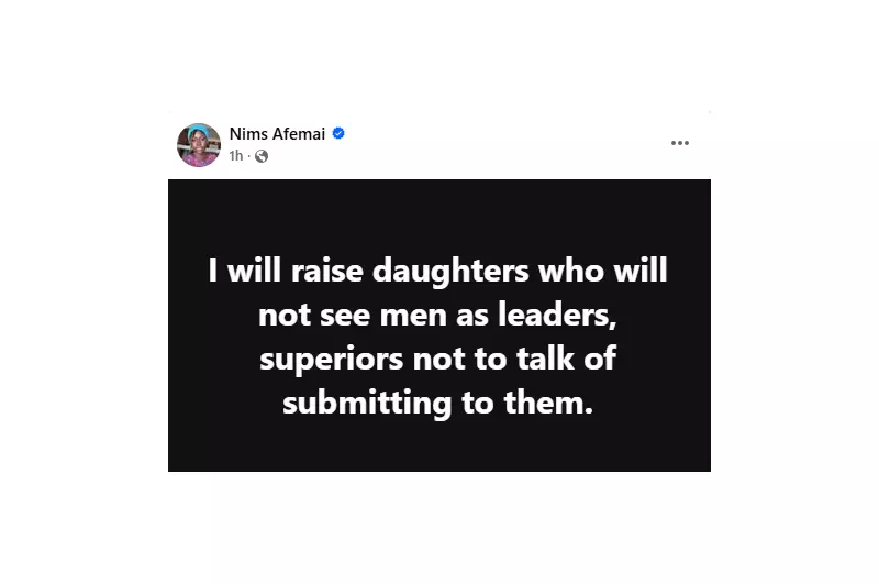 Nigerian Woman Vows to Raise Daughters Who Won't See Men as Leaders or Superiors