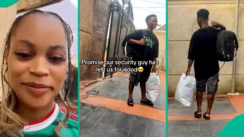 Nigerian Woman's Emotional Farewell to Security Guard Goes Viral