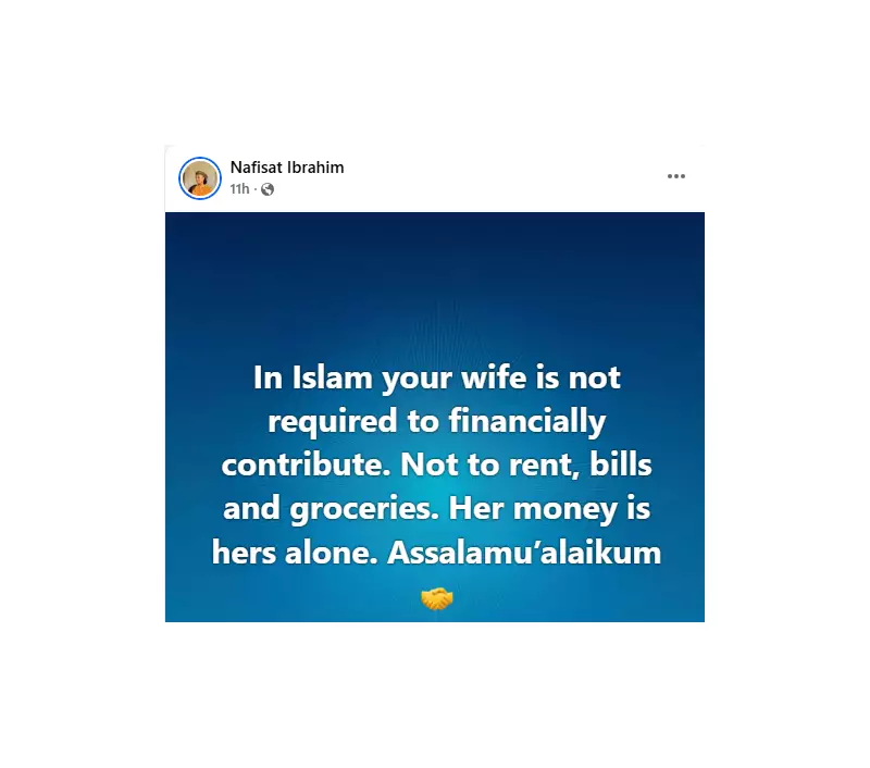 Nigerian Woman's Islamic Marriage Views Spark Debate: Wife's Duties Explained