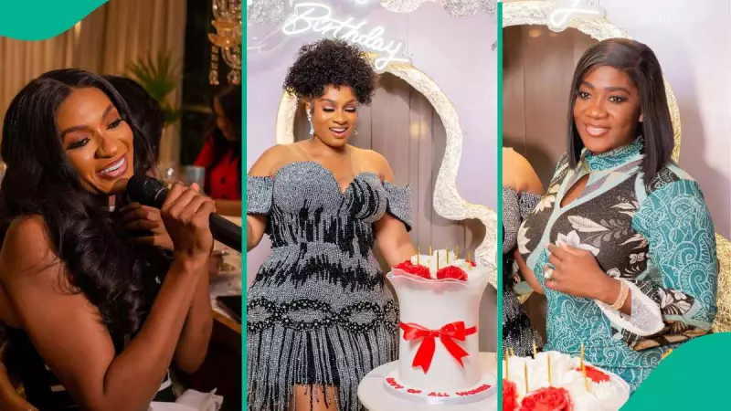 Nollywood Stars Grace Junior Pope's Widow's Birthday Dinner in Style