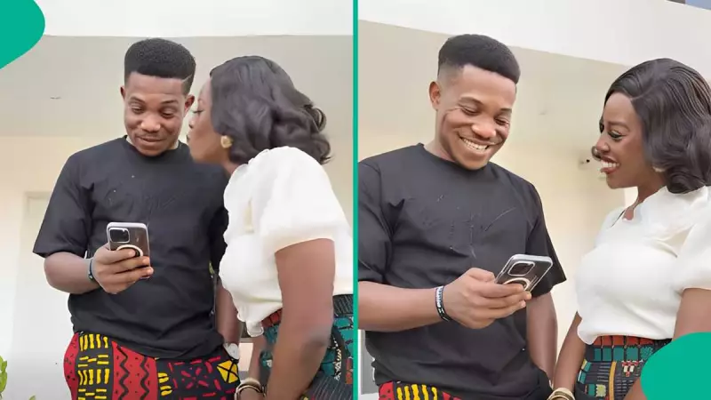 Pastor Jerry Eze's Wife Plants Surprise Kiss in Viral Video, Netizens React