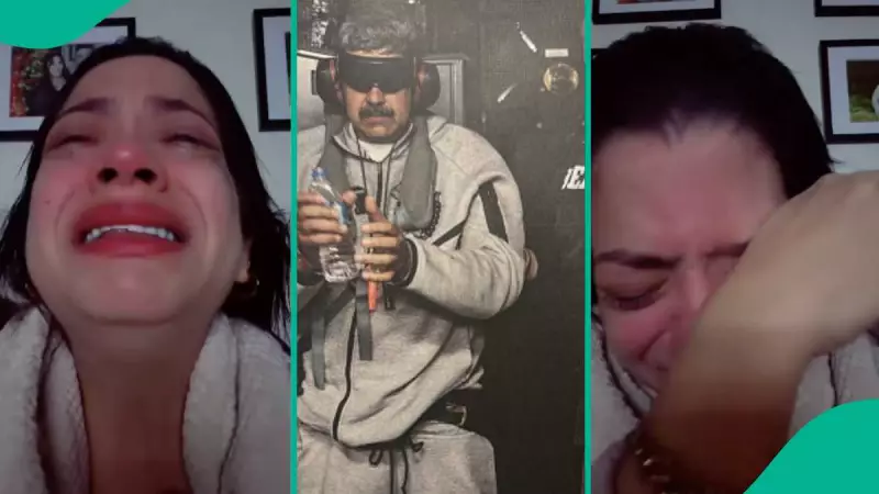 Venezuelan Woman Breaks Down in Tears After US Captures President Maduro