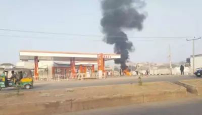 Inferno Engulfs Chill Cherry Filling Station on Jos's Bukuru Expressway