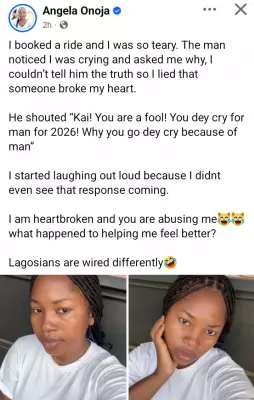 Lagos Driver Calls Passenger 'Fool' for Crying Over a Man in 2026