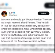 57-Year Marriage Ends in Divorce Due to Medical Debt in US Healthcare System