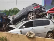Brake Failure Sparks Chaos on Otedola Bridge, Family Escapes Unhurt