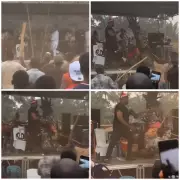 Masquerade Attacks Musician On Stage at Anambra Royal Ofala Festival