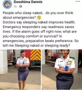Nigerian Firefighter Warns Against Sleeping Naked for Emergency Preparedness