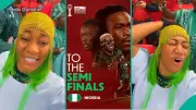 Nigerian Lady in Morocco Stadium Becomes Prayer Warrior During Tense AFCON Semi-final