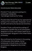Presidency Withdraws Dakingari's Turkey Ambassador Posting Hours After Announcement