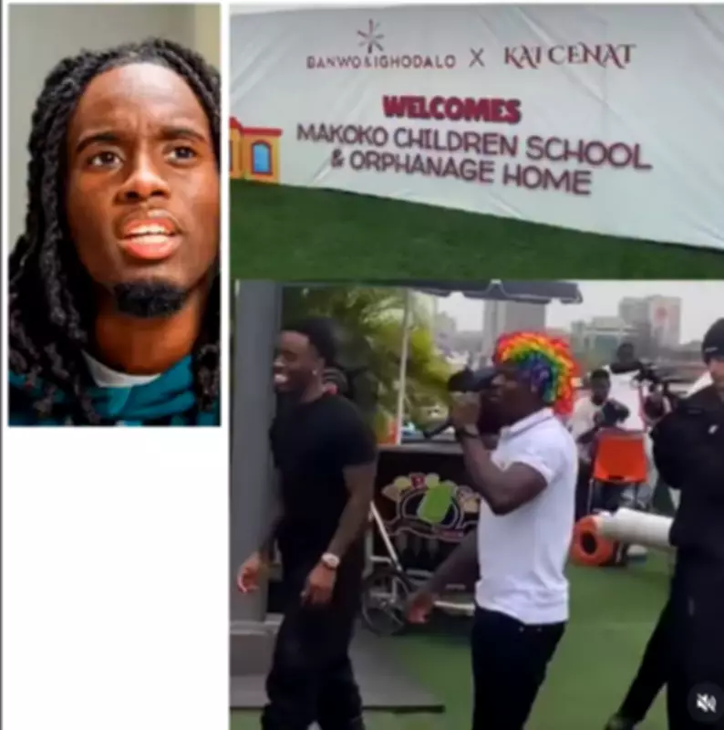 American Streamer Kai Cenat Visits Makoko School Project in Lagos