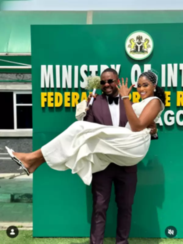 Ex-BBNaija Star Cross Okonkwo Ties Knot with Chinonso in Court Wedding