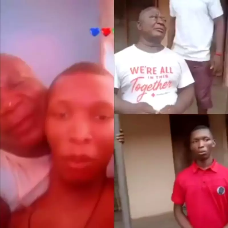 Imo State Community Confronts Elderly and Younger Man Over Alleged Homosexuality