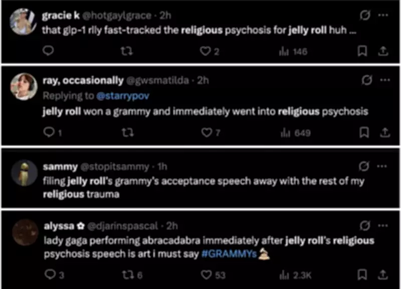 Jelly Roll's Grammy Speech Sparks Debate Over Faith in Music