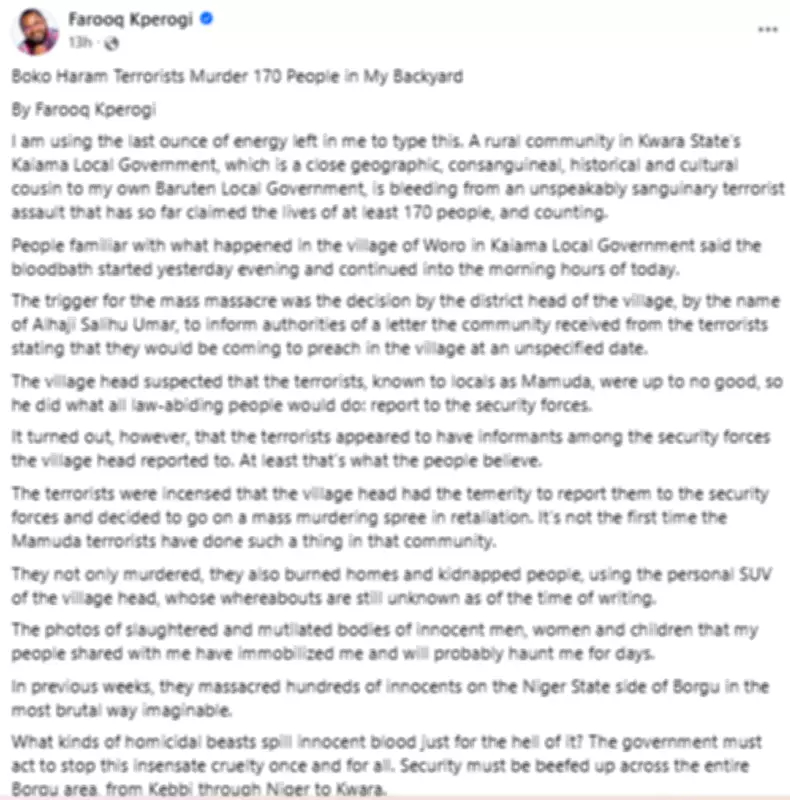 Kwara Governor Confirms 75 Killed in Kaiama Attack, Cites Religious Doctrine Refusal