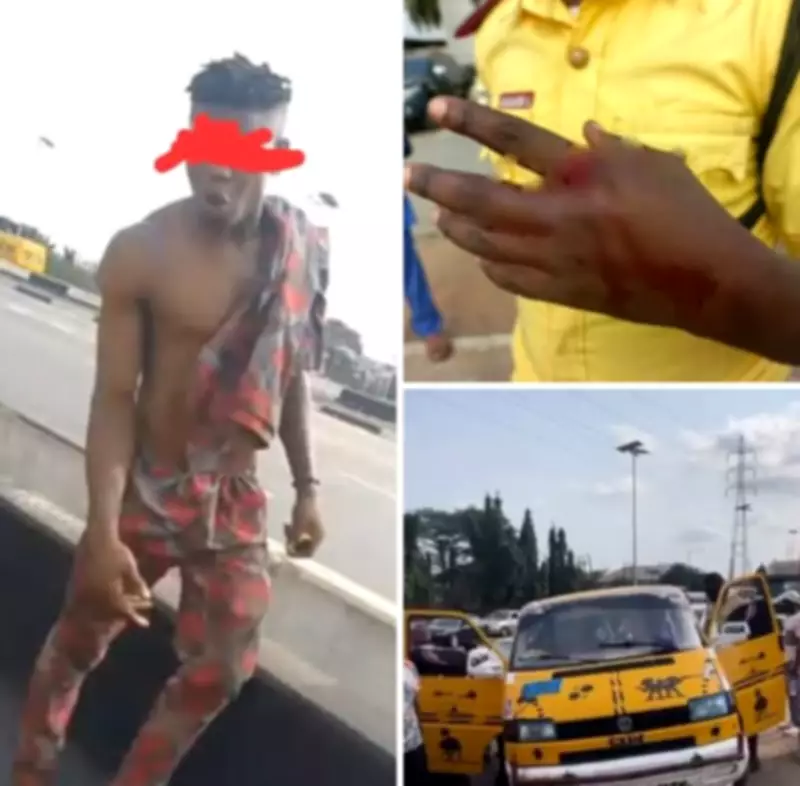 Lagos Commercial Driver Stabs LASTMA Officer with Broken Bottle in Ojota