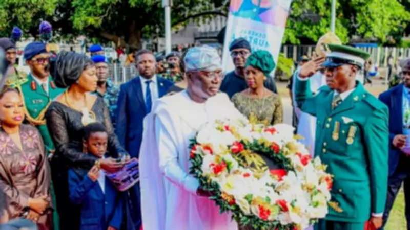 Lagos Governor Sanwo-Olu Joins Murtala Muhammed Family for 50th Anniversary Wreath-Laying