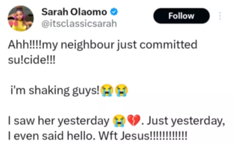 Lagos Woman in Shock as Neighbor Takes Own Life Over N500,000 Debt