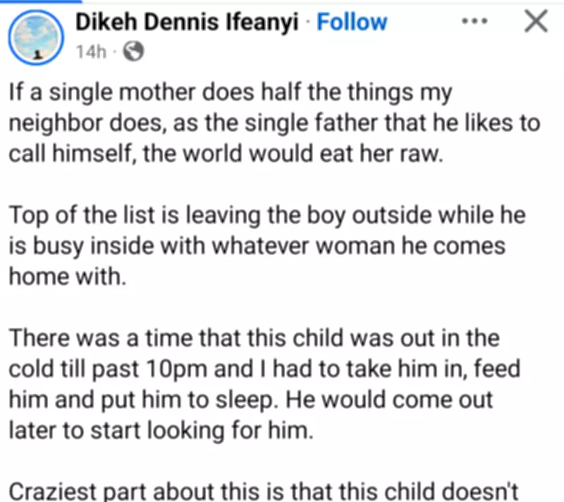 Man Criticizes Single Father Neighbor for Alleged Child Neglect and Abuse