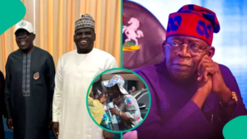 Naira Abuse Controversy Erupts During Tinubu's Adamawa Visit as Woman Sprays Money on Singer