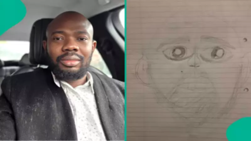 Nigerian Father's Hilarious Disappointment Over Daughter's Artistic Sketch Goes Viral
