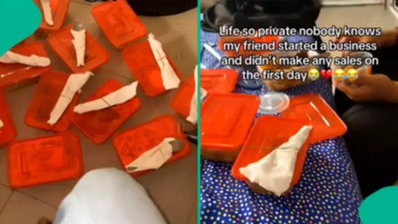 Nigerian Food Vendor in Tears After Cooking 21 Plates of Rice with Zero Sales on First Day