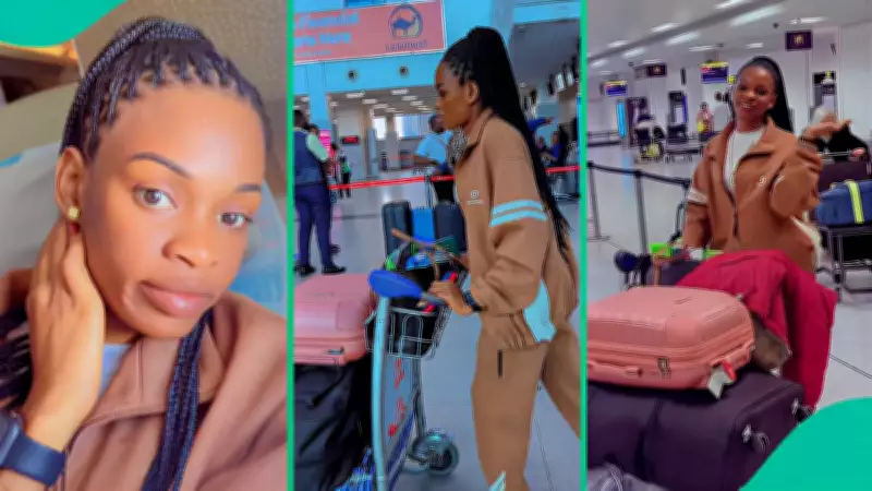 Nigerian Lady's UK Relocation Journey Video Sparks Widespread Congratulations Online
