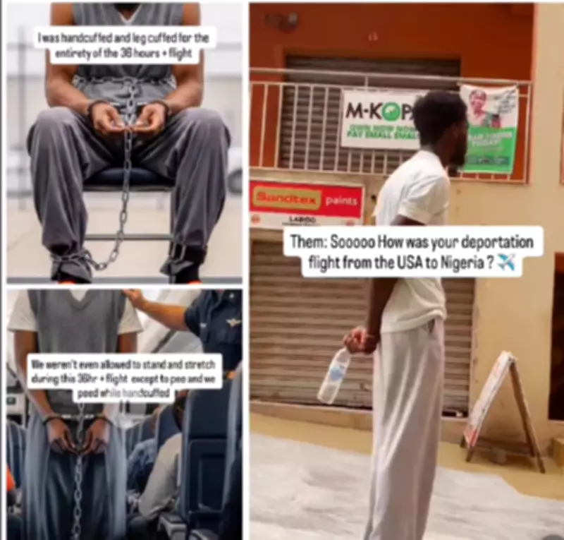 Nigerian Man Details 36-Hour Deportation Flight from US, Alleges Inhumane Conditions