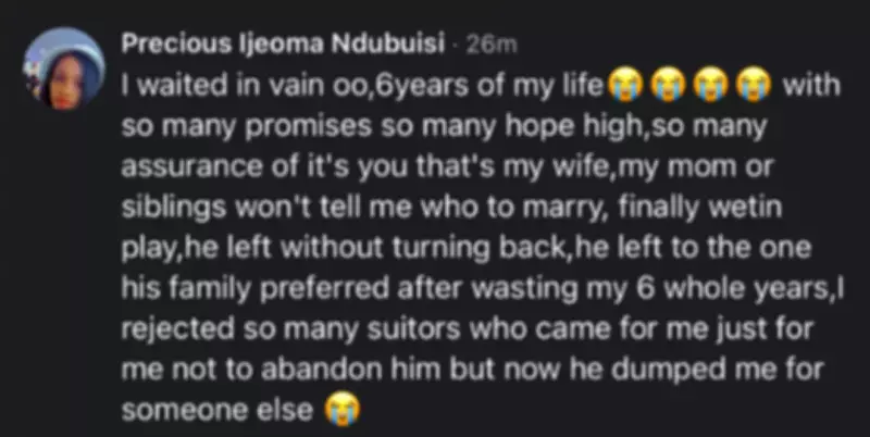 Nigerian Woman's Six-Year Relationship Ends in Heartbreak as Ex Marries Family Choice