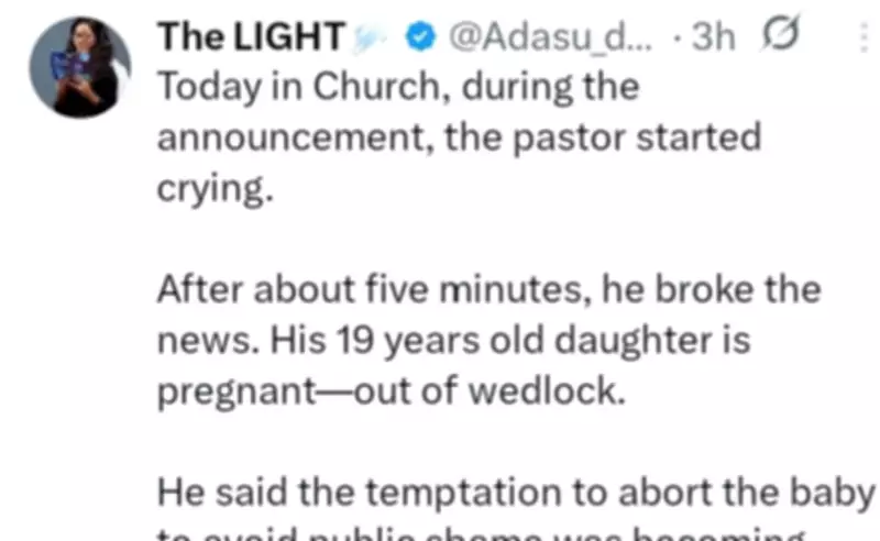 Pastor Weeps in Church Announcing Unmarried Teen Daughter's Pregnancy