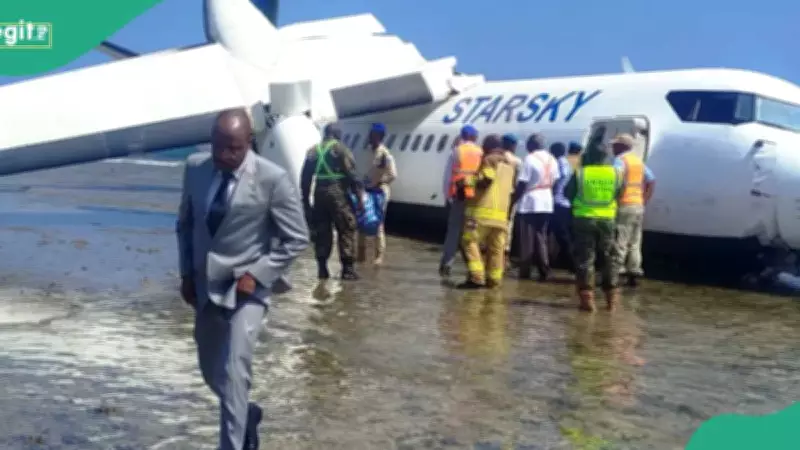 Starsky Aviation Plane Crash-Lands Near Mogadishu, All 55 Passengers Survive