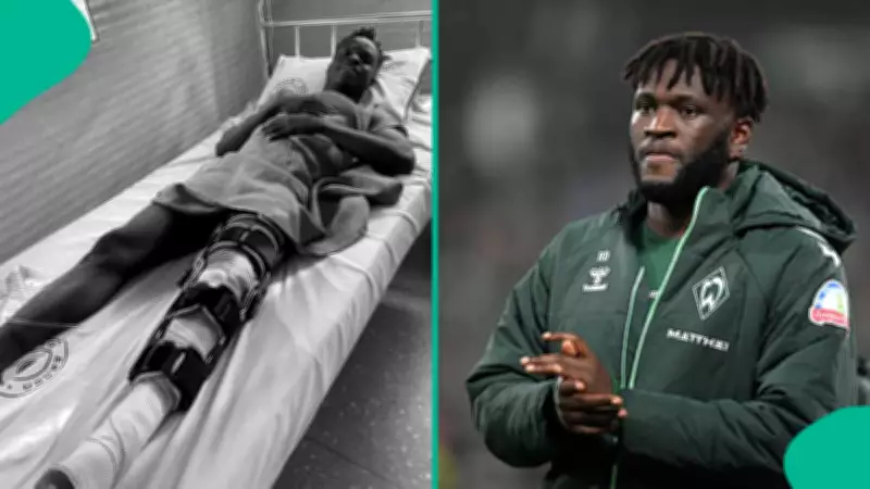 Super Eagles Star Victor Boniface Provides Financial Support to Injured Young Footballer