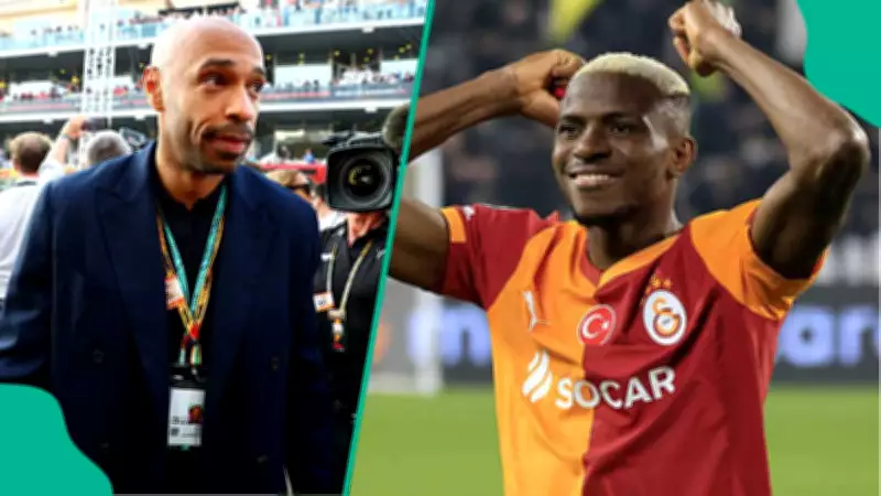 Thierry Henry Speaks Pidgin to Victor Osimhen After UCL Match, Video Goes Viral