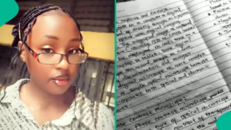 UNICAL Student's Stunning Handwriting Goes Viral on TikTok, Sparks Online Challenge