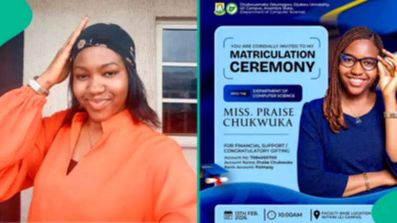 University Student Criticized for Including Account Details on Matriculation Flyer