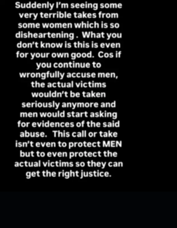 Yhemolee Speaks on False Rape Allegations, Advocates for Men's Protection