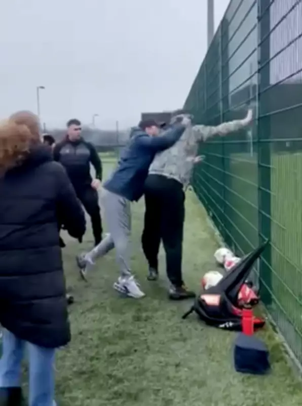 Youth Football Match Erupts in Chaos as Parents Brawl, Children Intervene