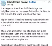 Man Criticizes Single Father Neighbor for Alleged Child Neglect and Abuse