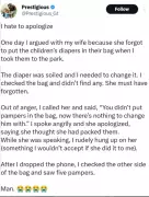 Man's Angry Outburst Over Missing Diapers Ends in Humorous Apology