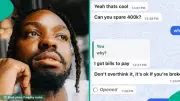 Nigerian Man Shares Viral Chat With Lady Who Requested N400k After Just 3 Days