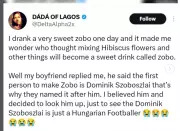 Nigerian Woman's Hilarious Zobo Discovery After Boyfriend's Footballer Claim