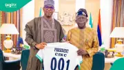 President Tinubu Receives Special Super Eagles Jersey Amid World Cup Qualification Hopes