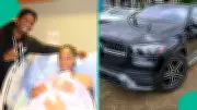 Super Eagles Star Peter Olayinka Gifts Wife Luxury Mercedes SUV After Birth of Second Child