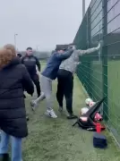Youth Football Match Erupts in Chaos as Parents Brawl, Children Intervene