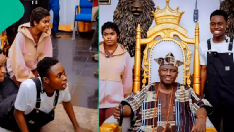 Alaafin of Oyo Confesses Fandom for TikTok Stars Peller and Jarvis During Palace Visit