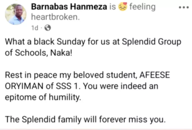 Benue SS1 Student Dies After Tragic Fall from Mango Tree